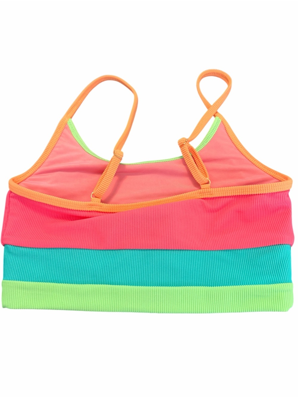 Beach Riot Eva Rib Colorblock Bikini Top Size M NWT - Picture 2 of 4